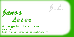 janos leier business card